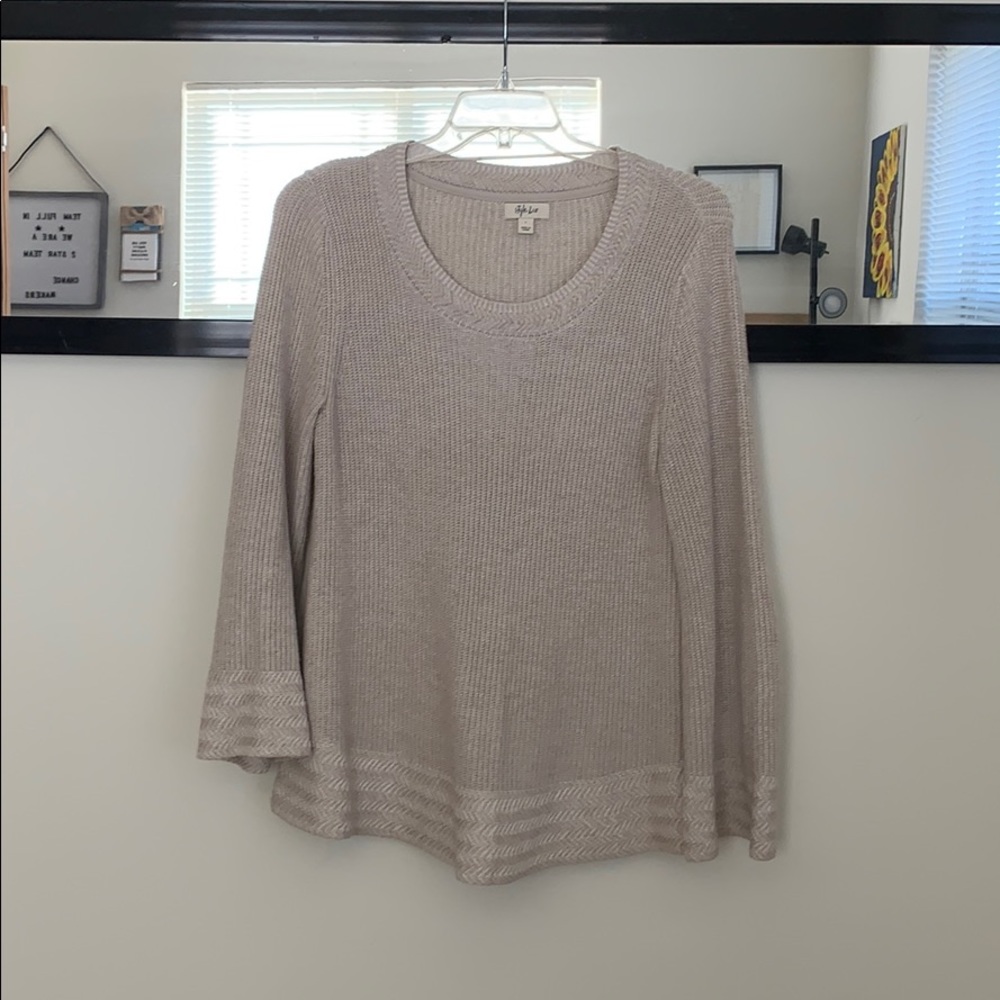 Style & Co Large Off-White Sweater